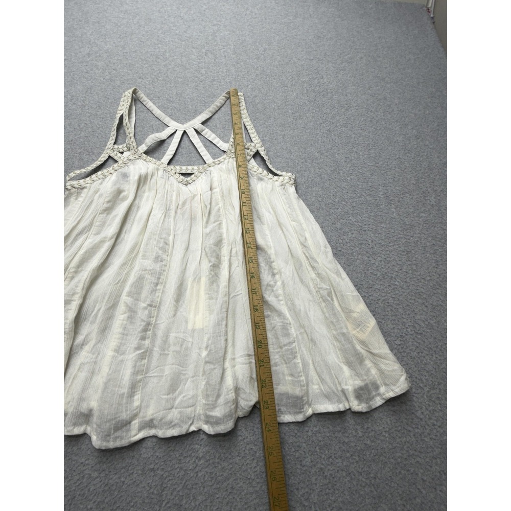 Vanessa Virginia Anthropologie Womens 4 White Boho Strappy Cami NWT - Picture 3 of 13